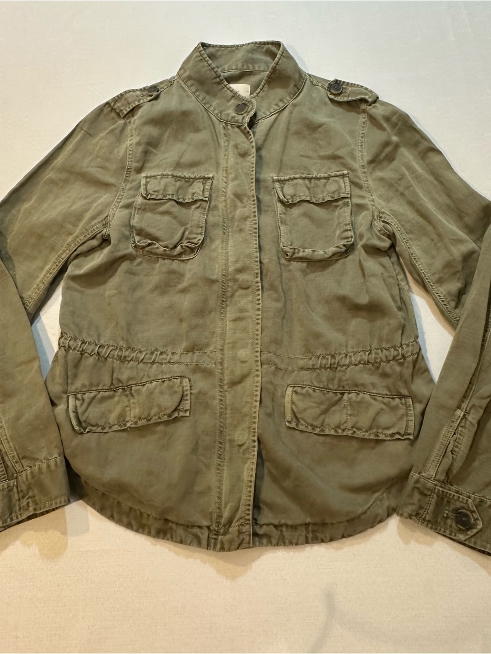 LOFT Olive Green Military Utility Field Jacket M